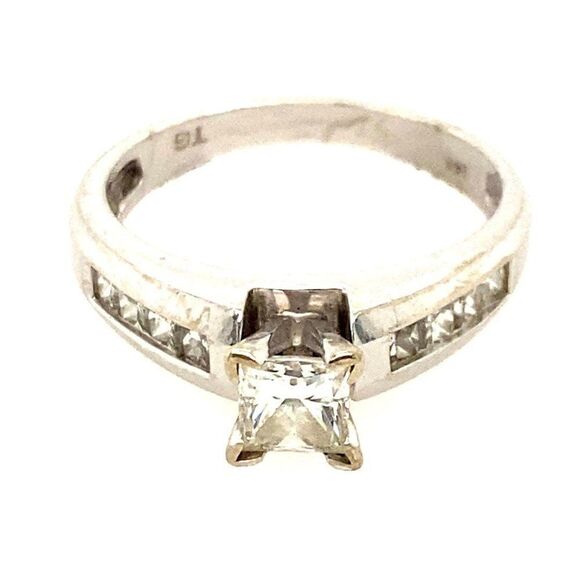 14k Diamond Engagement Ring (Sz 7) - Picture 1 of 15